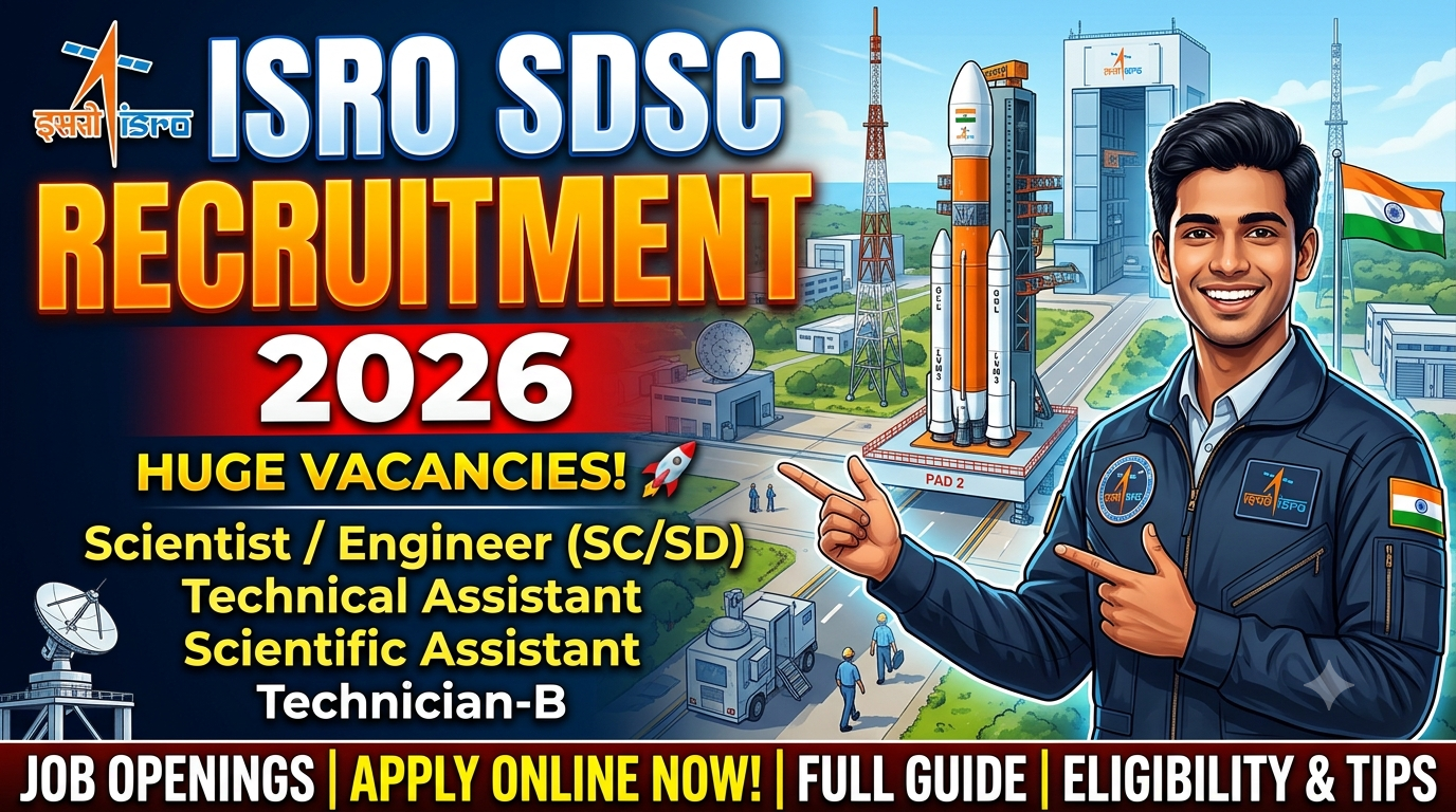 ISRO SDSC SHAR Recruitment 2026: Apply Online for 97 Vacancies, Eligibility, Salary and Last Date