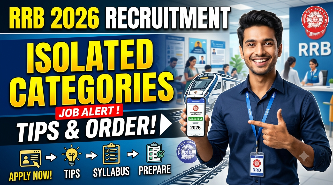 RRB Isolated Categories Recruitment 2026: Notification, Vacancies, Eligibility, Salary and Apply Online