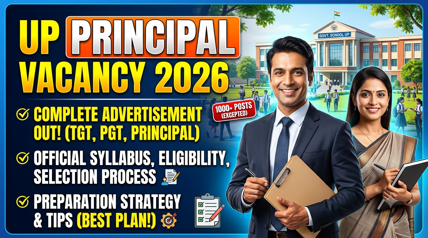 UP Principal Vacancy 2026: Apply Online for 1,475 Principal Posts, Eligibility, Salary, Last Date and Selection Process