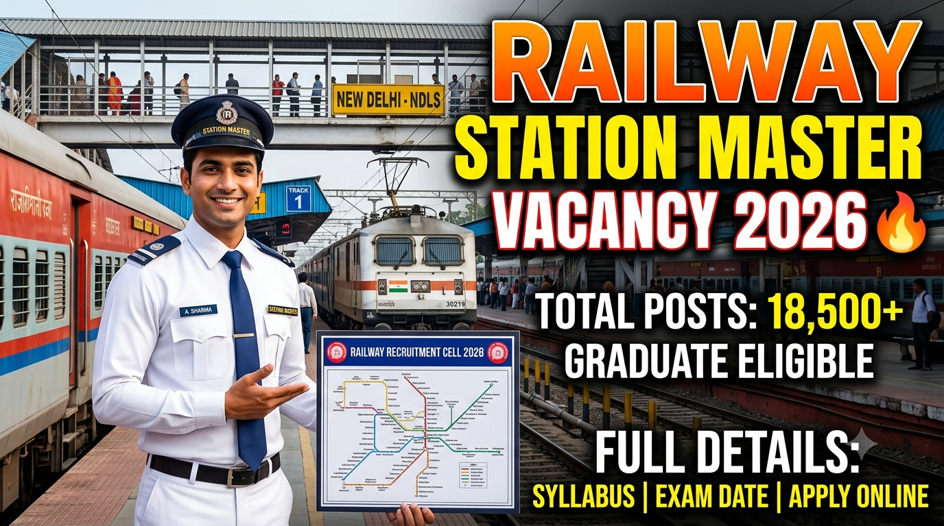 Railway Station Master Vacancy 2026: Latest Notification, Expected Vacancies, Eligibility, Salary and Apply Online